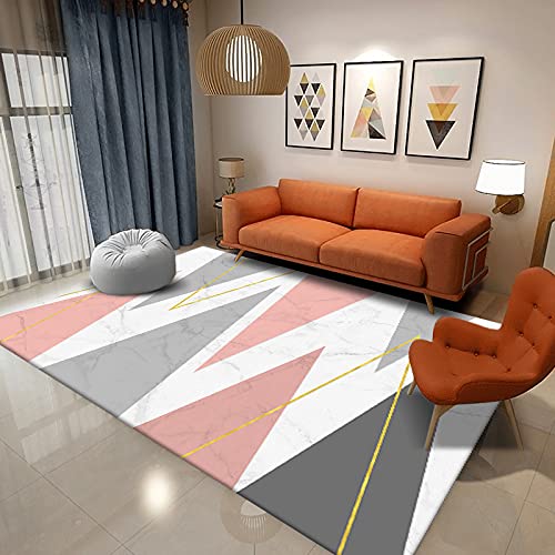 Fußmatte Rosa Marmor Grau Rugs for Living Room Polyester Fussmatte Aussen Fußmatte Außen Innen Waschbar Teppiche Wohnzimmer Fusmatte Schmutzfangmatte Fußmatten Haustür Verdicken Doormat 100x120 von LNXSESN