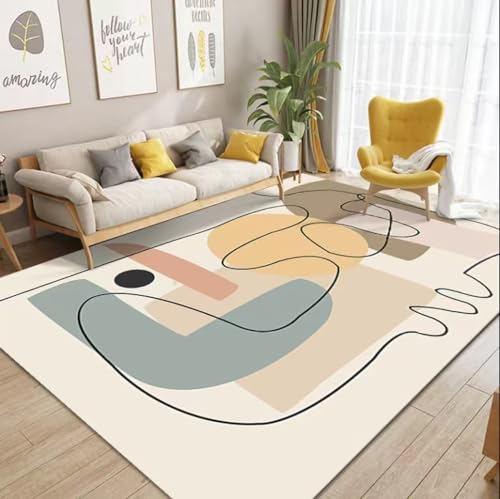 Fußmatte Schwarz Beige Gelb Carpet Rugs for Living Room Polyester Fussmatte Aussen Fußmatte Außen Innen Waschbar Outdoor Teppich Wohnzimmer Schmutzfangmatte Fusmatte Fußmatten Haustür 100x120cm von LNXSESN