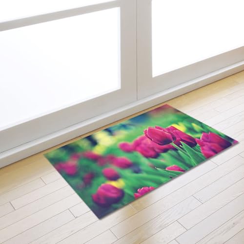 Fußmatte Zitronengrüne Blume Carpet Rugs for Living Room Polyester Fussmatte Aussen Fußmatte Außen Innen Waschbar Outdoor Teppich Wohnzimmer Schmutzfangmatte Fusmatte Fußmatten Haustür 100x150cm von LNXSESN