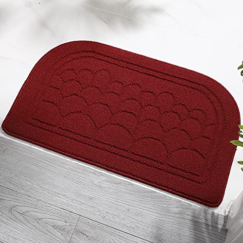 LNXSESN Badezimmerteppich Elegantes Rot Badematte Flauschig Mikrofaser Badvorleger rutschfest Duschvorleger Schnelltrocknend Badteppich Waschbar Badmatte Verdicken Badematten & Badteppiche 50x80cm von LNXSESN