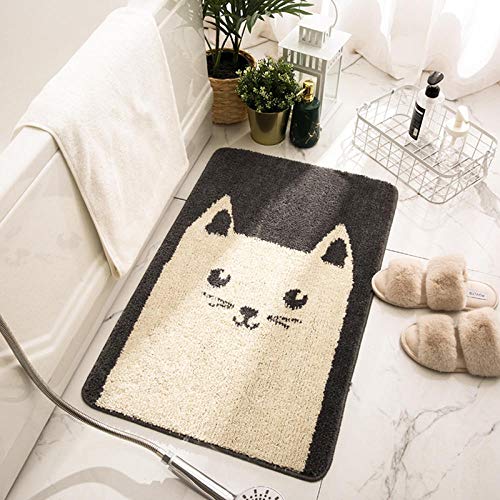 LNXSESN Badteppich Beige Schwarzes Kaninchen Badvorleger Flauschig Mikrofaser Badematte rutschfest Duschvorleger Schnelltrocknend Badezimmerteppich Waschbar Badematten Bathroom Mat 50x80cm LNXSESN Badteppich Beige Schwarzes Kaninchen Badvorleger Flauschig Mikrofaser Badematte rutschfest Duschvorleger Schnelltrocknend Badezimmerteppich Waschbar Badematten Bathroom Mat 50x80cm von LNXSESN