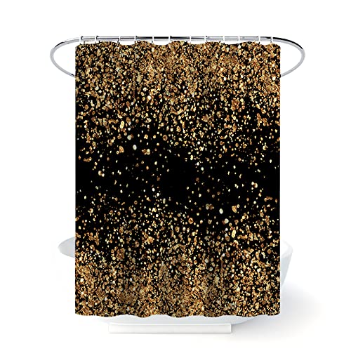 LNXSESN Duschvorhang Golden Schwarz Shower Curtains Polyester Duschvorhang Antischimmel Shower Curtain Antibakteriell Duschvorhänge mit 12 Duschvorhangringen Duschvorhang Badewanne 200x220cm LNXSESN Duschvorhang Golden Schwarz Shower Curtains Polyester Duschvorhang Antischimmel Shower Curtain Antibakteriell Duschvorhänge mit 12 Duschvorhangringen Duschvorhang Badewanne 200x220cm von LNXSESN
