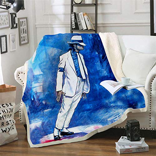 LNXSESN Kuscheldecke Michael Jackson Weiß Decke Flanell Lammwolle Fleecedecke Doppelseitiges Design Kuscheldecke Flauschig Decken Weich Sofadecke Pflegeleicht Blanket Wohndecke 130x150cm LNXSESN Kuscheldecke Michael Jackson Weiß Decke Flanell Lammwolle Fleecedecke Doppelseitiges Design Kuscheldecke Flauschig Decken Weich Sofadecke Pflegeleicht Blanket Wohndecke 130x150cm von LNXSESN