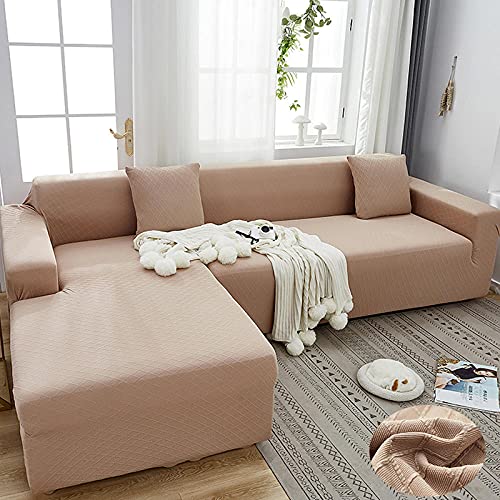 LNXSESN Sofabezug Kamel Sofa überzug Stretch Couch überzug Elasthan Universal Sofabezug Ecksofa Moderne Anti-Haar Sofa Cover Einstellbar Antirutsch Couchbezug 1 Sitzer von LNXSESN