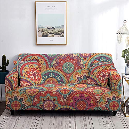 LNXSESN Sofabezug Schön Bunt Sofahusse Stretch Elasthan Couch überzug Abnehmbare Waschbar Sofa überzug Anti Rutsch Couchbezug Moderne Couchbezug Universal Sofaüberwurf 1 Sitzer 1 Sitzer von LNXSESN