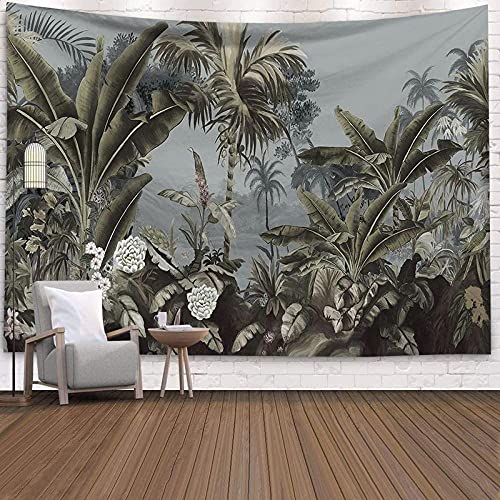 LNXSESN Wandteppich Blatt Natürlichen Dschungel Wandtuch Polyester Deko Schlafzimmer Wandbehang Wanddeko Wohnzimmer Tapestry Aesthetic Room Decor Wand Zimmer Deko Aesthetic Wandteppiche 150x130cm von LNXSESN