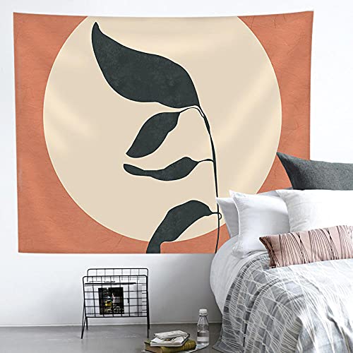 LNXSESN Wandteppich Orange Beige Dunkelgrün Wandtuch Polyester Deko Schlafzimmer Wandbehang Wanddeko Wohnzimmer Tapestry Aesthetic Room Decor Wand Zimmer Deko Aesthetic Wandteppiche 150x200cm von LNXSESN