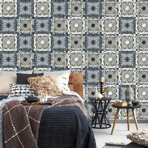 Mosaikfliesen Retro Grau Gelb Fliesenaufkleber PVC Hitzebeständig Klebefliesen Küche Bad Wasserdicht Tile Sticker Ölfest Selbstklebende Fliesen Badezimmer Küchenrückwand 10x10cm/20 Pcs Mosaikfliesen Retro Grau Gelb Fliesenaufkleber PVC Hitzebeständig Klebefliesen Küche Bad Wasserdicht Tile Sticker Ölfest Selbstklebende Fliesen Badezimmer Küchenrückwand 10x10cm/20 Pcs von LNXSESN