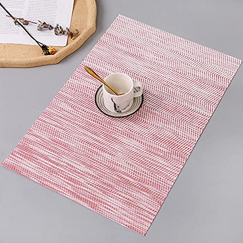 Platzset Rosa Weiß Tischset PVC Tischsets Abwaschbar Platzdeckchen Grifffeste Platzset Abwischbar Tischsets Hitzebeständig Platzsets Antifouling 30x45cm 6 Pcs Platzset Rosa Weiß Tischset PVC Tischsets Abwaschbar Platzdeckchen Grifffeste Platzset Abwischbar Tischsets Hitzebeständig Platzsets Antifouling 30x45cm 6 Pcs von LNXSESN