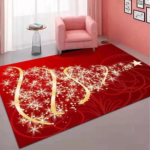Teppich Goldene Rote Weihnachten Fußmatte Polyester Outdoor Teppich Wohnzimmer rutschfest Fussmatte Aussen Verdicken Schmutzfangmatte Waschbar Fußmatte Außen Fussmatten Haustür 80x120cm Teppich Goldene Rote Weihnachten Fußmatte Polyester Outdoor Teppich Wohnzimmer rutschfest Fussmatte Aussen Verdicken Schmutzfangmatte Waschbar Fußmatte Außen Fussmatten Haustür 80x120cm von LNXSESN