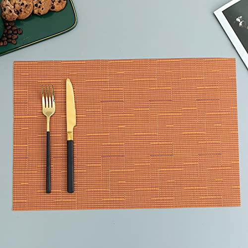Tischsets Abwaschbar Elegantes Orange Platzset PVC Tischset Platzdeckchen Grifffeste Platzdeckchen Platzset Abwischbar Hitzebeständig Platzset Filz Antifouling 30x45cm 4 Pcs Tischsets Abwaschbar Elegantes Orange Platzset PVC Tischset Platzdeckchen Grifffeste Platzdeckchen Platzset Abwischbar Hitzebeständig Platzset Filz Antifouling 30x45cm 4 Pcs von LNXSESN