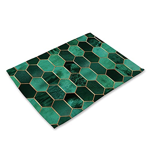 Tischsets Abwaschbar Goldenes Smaragdgrün Platzset Baumwolle Leinen Platzsets Grifffeste Tischset Hitzebeständig Platzdeckchen Antifouling Tischset Filz Abwischbar Platzset Filz 30x45 4 Pcs Tischsets Abwaschbar Goldenes Smaragdgrün Platzset Baumwolle Leinen Platzsets Grifffeste Tischset Hitzebeständig Platzdeckchen Antifouling Tischset Filz Abwischbar Platzset Filz 30x45 4 Pcs von LNXSESN