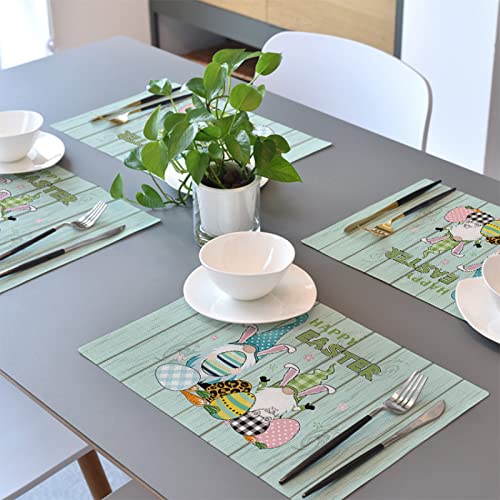 Tischsets Abwaschbar Ostern In Türkis Platzset Baumwolle Leinen Platzsets Grifffeste Tischset Hitzebeständig Platzdeckchen Antifouling Tischset Filz Abwischbar Platzset Filz 30x45 4 Pcs von LNXSESN