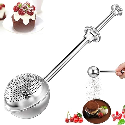 1Pc Silber Edelstahl Mehlsieb Puderzuckerstreuer Mehl und Puderzuckersieb Handsieb Kakaopulver Shaker Duster Mehlspender Shaker mit Federgriff Einhandsieb Küchensieb für Zuckermehl Gewürze,Zubehör 1Pc Silber Edelstahl Mehlsieb Puderzuckerstreuer Mehl und Puderzuckersieb Handsieb Kakaopulver Shaker Duster Mehlspender Shaker mit Federgriff Einhandsieb Küchensieb für Zuckermehl Gewürze,Zubehör von LNYMZD
