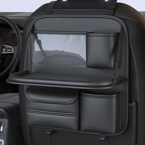LNZKX Autositz Organizer für BMW Serie 2 Series 2er G42 F22 F23 Coupé/Cabriolet / F44 2er Gran Coupé, Multifunktionaler Aufbewahrungs Tischtablett hinter dem Sitz Auto Organizer,Black von LNZKX
