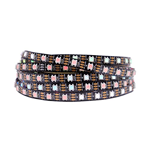 LOAMLIN LED Streifen WS2812B 5M 60 LEDs/m, RGB-IC Magische Farbe Programmierbar Led 300Pixels, Flexibler Individuell Adressierbar 5050 SMD Led Strip, Schwarze Platine, IP30 nicht wasserdicht LOAMLIN LED Streifen WS2812B 5M 60 LEDs/m, RGB-IC Magische Farbe Programmierbar Led 300Pixels, Flexibler Individuell Adressierbar 5050 SMD Led Strip, Schwarze Platine, IP30 nicht wasserdicht von LOAMLIN