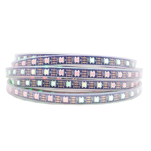 LOAMLIN LED Streifen WS2812B 5M 60 LEDs/m, RGB-IC Magische Farbe Programmierbar Led 300Pixels, Flexibler Individuell Adressierbar 5050 SMD Led Strip, Schwarze Platine, Wasserdicht IP67 von LOAMLIN