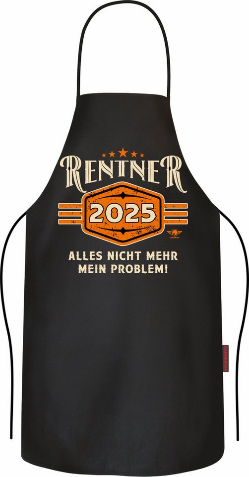 LOBO NEGRO® Grillschürze Rente, Abschied oder Ruhestand 2025 - Nicht mehr mein Problem von LOBO NEGRO®