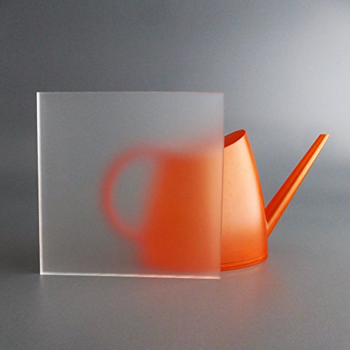 LOBOTEC - PLEXIGLAS®/ Acrylglas Zuschnitt 3-10mm farblos satiniert - Frost - (4mm, 400 x 400 mm) von LOBOTEC