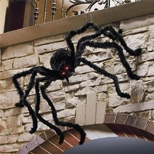 Halloween Spinnen Deko Groß, 90CM Riesen Spinne Halloween Deko Outdoor, Realistisch Spinnen Requisiten Gruselig Für Halloween Deko Garten, Indoor, Draußen Halloween Spinnen Deko Groß, 90CM Riesen Spinne Halloween Deko Outdoor, Realistisch Spinnen Requisiten Gruselig Für Halloween Deko Garten, Indoor, Draußen von LOBOY