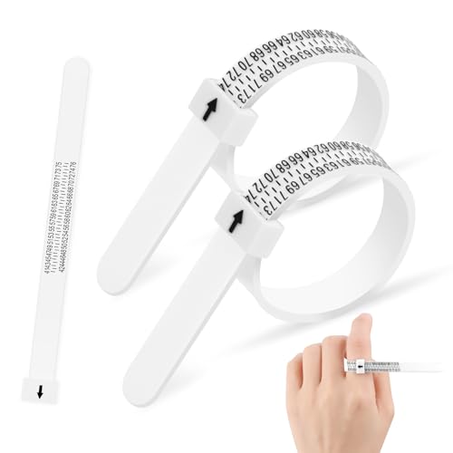 2 Stück Ringmaßband,Ringgrössenmesser Maßband,Ringgröße Messen,Ringmesser Finger,Ring Größenmesser,Ringgrößen-Messwerkzeug,Größenmessung für Europa Ringe Lineal für Ringgröße Ermitteln Messen 2 Stück Ringmaßband,Ringgrössenmesser Maßband,Ringgröße Messen,Ringmesser Finger,Ring Größenmesser,Ringgrößen-Messwerkzeug,Größenmessung für Europa Ringe Lineal für Ringgröße Ermitteln Messen von LOBVABA