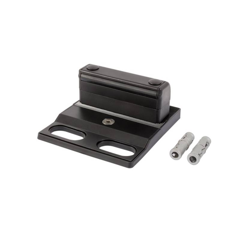 LOCINOX Gartentor Bodenanschlag, LOCINOX Sabo, für Drehtore zum Aufschrauben, (Aluminiumplatte, Schwarz), RAL 9005 von LOCINOX