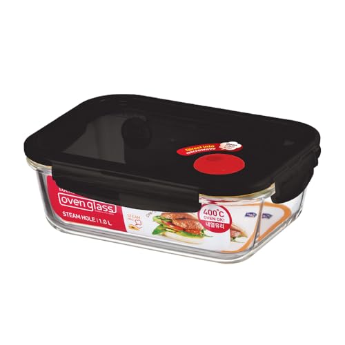 Lock & Lock Frischhaltedose aus Glas mikrowellengeeignet - Oven Glass - Auflaufform eckig mit Deckel für Backofen, Mikrowelle & zum Einfrieren, 1 Liter Lock & Lock Frischhaltedose aus Glas mikrowellengeeignet - Oven Glass - Auflaufform eckig mit Deckel für Backofen, Mikrowelle & zum Einfrieren, 1 Liter von LocknLock