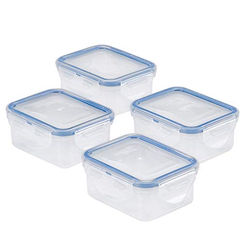 LocknLock HPL805S4 Lock 4-Piece Food Storage Container Aufbewahrungsdosen-Set aus Kunststoff, Transparent von LocknLock