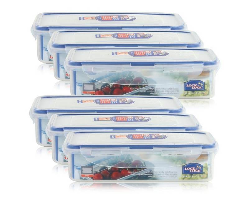 LOCK & LOCK Vorratsdose Lock&Lock HPL816T Frischhaltedose 800ml - Luft & Wasserdicht (6er Pack, Kunststoff von LOCK & LOCK