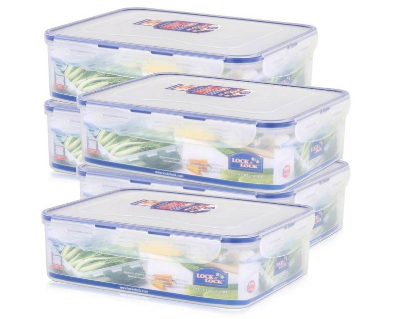 LOCK & LOCK Vorratsdose Lock&Lock HPL834 Multifunktionsbox 3,9L - Luft und Wasserdicht (5er Pa, Kunststoff von LOCK & LOCK