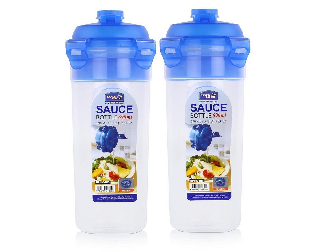 LOCK & LOCK Vorratsdose Lock&Lock HPL934HC Frischhaltedose 690ml - Luft & Wasserdicht (2er Pac, Kunststoff von LOCK & LOCK