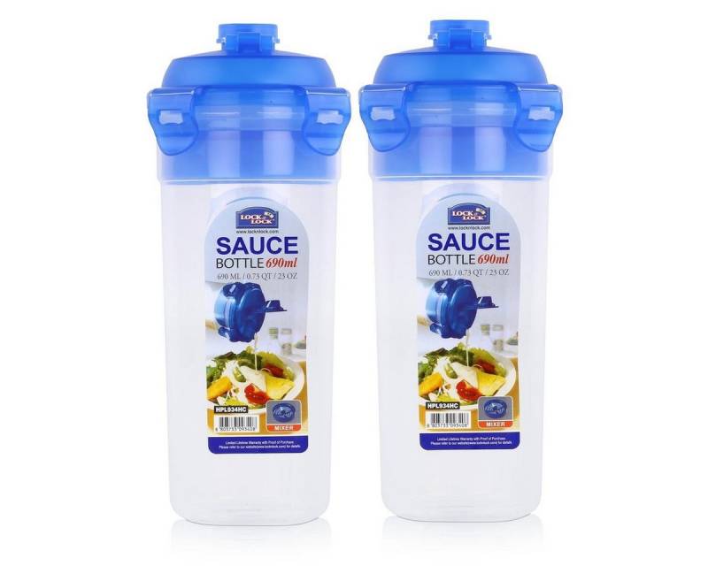 LOCK & LOCK Vorratsdose Lock&Lock HPL934HC Frischhaltedose 690ml - Luft & Wasserdicht (2er Pac, Kunststoff von LOCK & LOCK