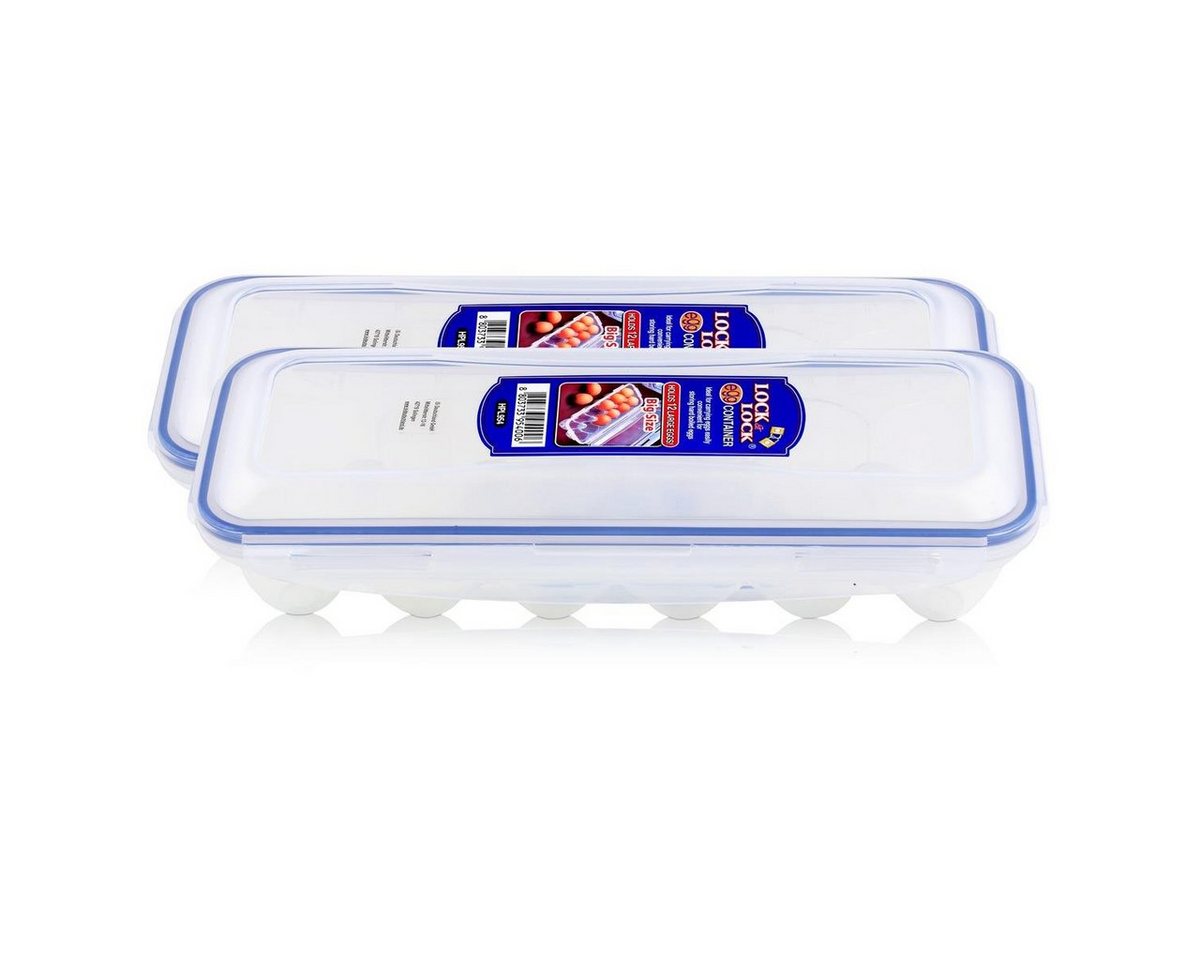 LOCK & LOCK Vorratsdose Lock&Lock HPL954 Frischhaltedose für 12 Eier - Luft & Wasserdicht (2er, Kunststoff von LOCK & LOCK