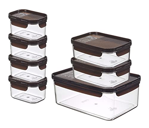 LOCK & LOCK Vorratsdosen 7er Set BISFREE, bpa frei & luftdicht - Frischhaltedosen mit Deckel für Kühlschrank, Tiefkühler & Mikrowelle geeignet von LocknLock