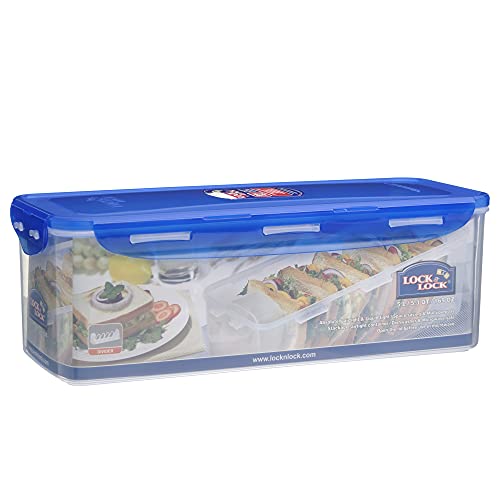 Lock & Lock HPL849T Klassische Brotbox, rechteckig, mit Sandwichhalter, 5 l von LocknLock