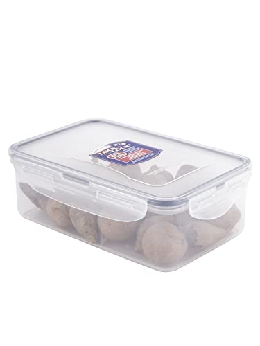 Lock & Lock Rechteckiger Vorratsbehälter - Klar/Blau, 1 L(Verpackung kann variieren) von LocknLock