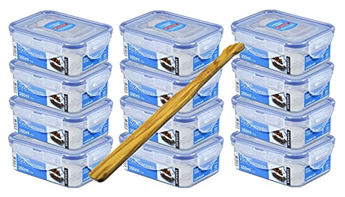 Lock&Lock Set 12 tlg HPL806 S12 12 x 350 ml Multifunktionsboxen mit Deckel & SeleXions Multifunktion Olivenholz Spachtel Lock&Lock Set 12 tlg HPL806 S12 12 x 350 ml Multifunktionsboxen mit Deckel & SeleXions Multifunktion Olivenholz Spachtel von LocknLock