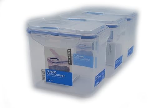 Vorratsdosen Frischhaltedosen | Füllmenge 1.0 L | BPA frei & spülmaschinengeeignet | luftdicht & wasserdicht | Aufbewahrungsdose & Vorratsbehälter mit 4fach Klickverschluss - HPL812F 3er Set Vorratsdosen Frischhaltedosen | Füllmenge 1.0 L | BPA frei & spülmaschinengeeignet | luftdicht & wasserdicht | Aufbewahrungsdose & Vorratsbehälter mit 4fach Klickverschluss - HPL812F 3er Set von LocknLock