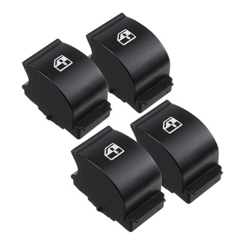 LOCKLGFMCZ 1/4 Stück Autofenster-Steuerschalter-Abdeckkappe passend for FIAT Ducato 250 Bus 2001–2014 Doblo 263 Box MPV-Plattform Fahrzeug-Bedientasten(4pcs) von LOCKLGFMCZ