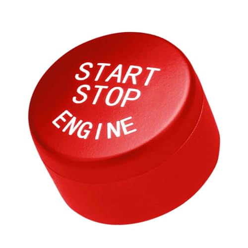 LOCKLGFMCZ 2/1 STÜCKE Start-Stopp-Druckknopfabdeckung Zündschalterabdeckung passend for BMW 3er F30 2012-2018 5er F10/F11 2011-2017 7er Fahrzeug-Bedientasten(1PC Red) von LOCKLGFMCZ