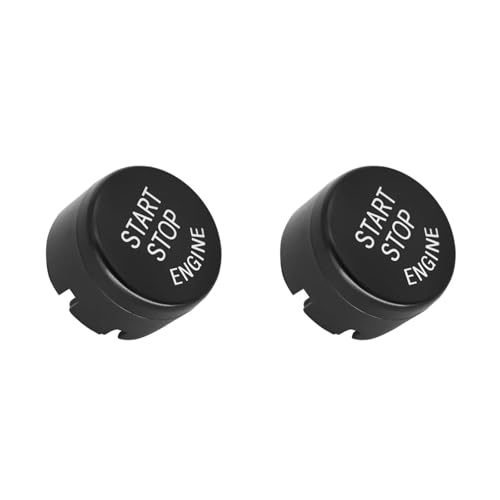 LOCKLGFMCZ 2/1 STÜCKE Start-Stopp-Druckknopfabdeckung Zündschalterabdeckung passend for BMW 3er F30 2012-2018 5er F10/F11 2011-2017 7er Fahrzeug-Bedientasten(2PCS Black) von LOCKLGFMCZ