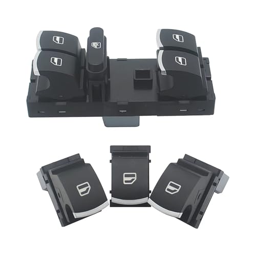 LOCKLGFMCZ 4 PCS Master Fenster Schalter Auto Lift Control Taste Teile for Golf MK5 MK6 Tiguan Touran Passat 5ND959857 5K4959857 Fahrzeug-Bedientasten von LOCKLGFMCZ