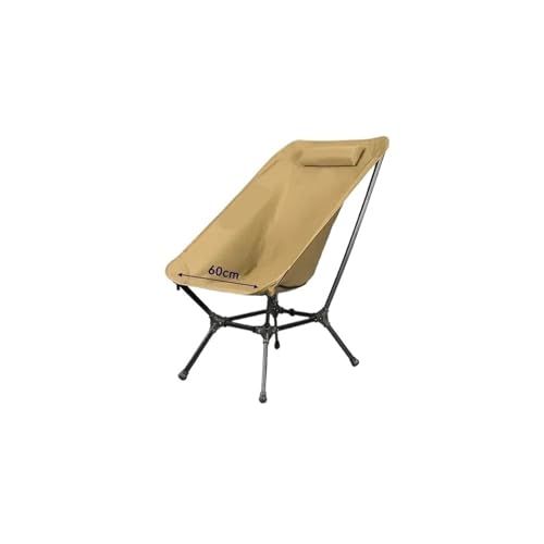 LOCKLGFMCZ Aluminiumlegierung Hochlehner Moon Chair Camping Klappstuhl Quadratisch Frei Liege Vergrößert Klappstühle(Lounger Desert Yell) von LOCKLGFMCZ