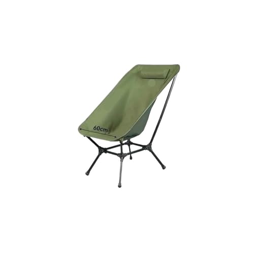 LOCKLGFMCZ Aluminiumlegierung Hochlehner Moon Chair Camping Klappstuhl Quadratisch Frei Liege Vergrößert Klappstühle(Lounger Jungle Gree) von LOCKLGFMCZ