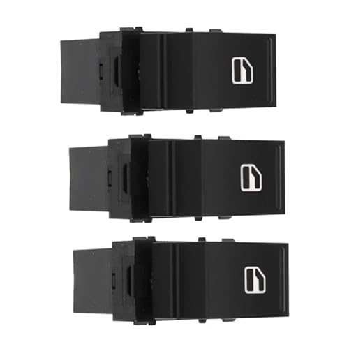 LOCKLGFMCZ Auto Elektrische Power Master Fenster Schalter Taste Fit for VW Jetta Golf MK5 MK6 Passat B6 B7 CC Touran Tiguan Golf Plus Sitz 1K4959857B Fahrzeug-Bedientasten(3pcs) von LOCKLGFMCZ