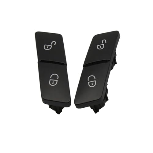 LOCKLGFMCZ Auto Türschlossschalterknopf Links Rechts Ersatz Passend for Benz ABCE GLK-Klasse W204 W212 X204 ML GL GLE GLS W166 W463 W156 W176 Fahrzeug-Bedientasten(Black 2pcs) von LOCKLGFMCZ