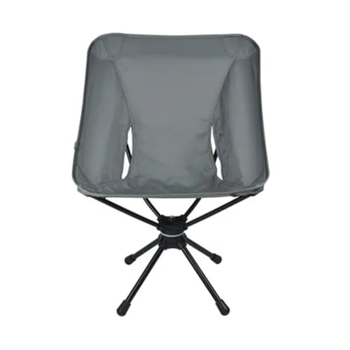 LOCKLGFMCZ Camping-Drehstuhl, 360-Grad-Drehstuhl, Outdoor-Freizeit-Picknickstuhl, Feld-Angelstuhl, tragbarer Mondstuhl Klappstühle(Dark Grey) von LOCKLGFMCZ