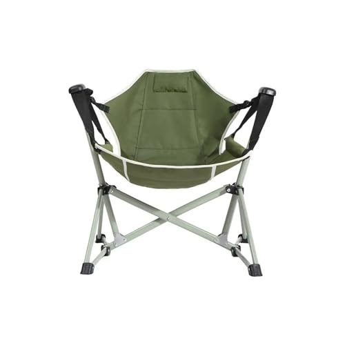 LOCKLGFMCZ Camping Moon Chair Ultralights Klappstuhl Tragbarer Reise-Freizeit-Nickerchen-Schaukelstuhl Outdoor-Angelstuhl Klappstühle(Green S) von LOCKLGFMCZ