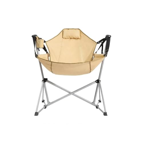 LOCKLGFMCZ Camping Moon Chair Ultralights Klappstuhl Tragbarer Reise-Freizeit-Nickerchen-Schaukelstuhl Outdoor-Angelstuhl Klappstühle(White S) von LOCKLGFMCZ
