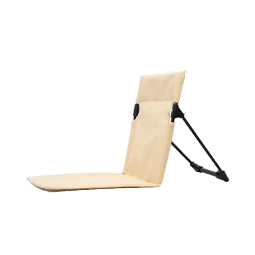 LOCKLGFMCZ Camping Single Lazy Chair Park Rückenlehne Relaxstühle Leichte Klappstühle Outdoor Faltbare Strand Picknickstühle Klappstühle(Beige) von LOCKLGFMCZ